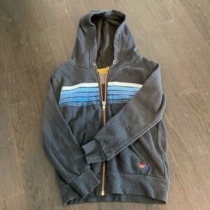 Unisex AVIATOR NATION charcoal gray hoodie. Size 6 kids